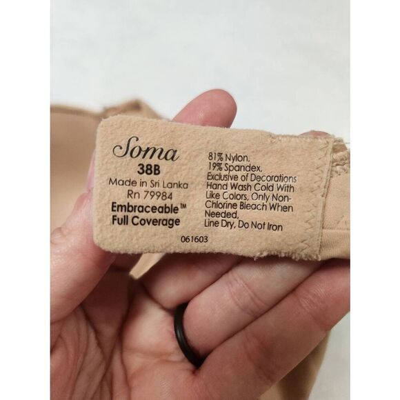 SOMA Embraceable Full Coverage Nude Size 38B - Picture 3 of 3